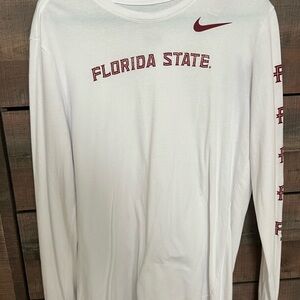 Nike White Long Sleeve Florida State Men's Tee